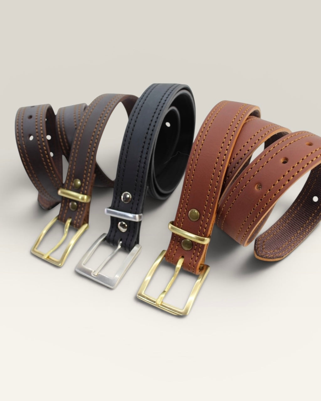 38mm Lined Leather Belt